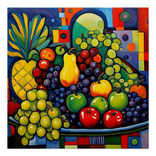 Póster Vida ininterrupta com a fruta 11