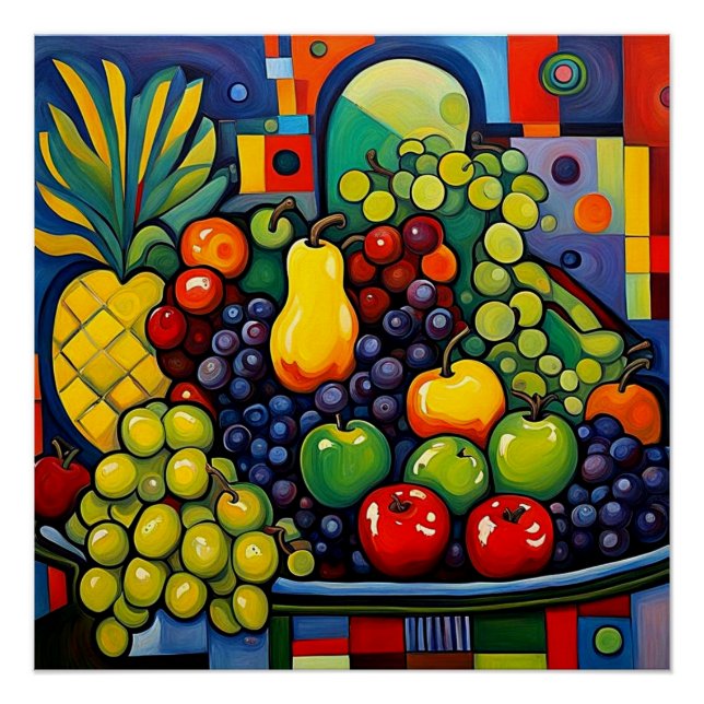 Póster Vida ininterrupta com a fruta 11 (Frente)