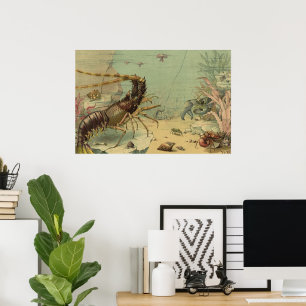 Poster Vida Marinha Antiga, Animais no Oceano