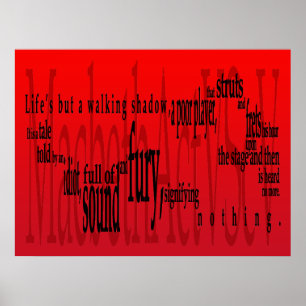 Poster "Vida mas uma sombra de passeio" Macbeth