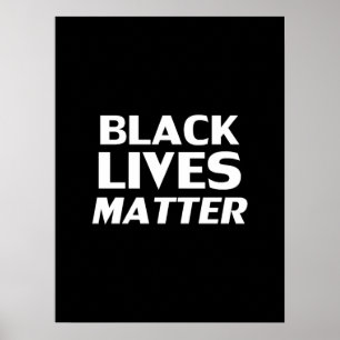 Poster "vida negra é matéria" - branco preto -