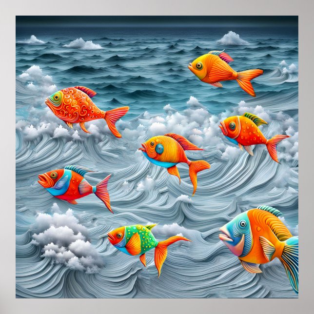 Poster Vida Oceânica (Frente)