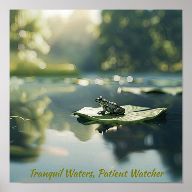 Poster Vida Pacífica do Lond: Sapo no Lily Pad (Frente)