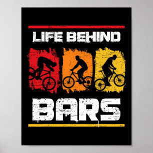 Poster Vida por trás do Rs Mountain Biking Para uma Bicic