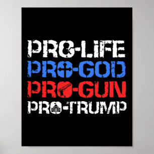 Poster Vida Própria Deus Arma Trump