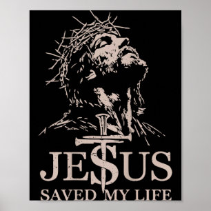 Poster vida salva por jesus cristo cristão tumba masculin