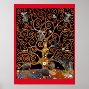 Poster Vida Selvagem Australiana em Árvore da Vida, par