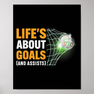 Poster Vida Sobre Objetivos E Engraçado Dizer Citação Soc