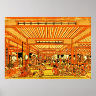 Póster Vida social em Shin Yoshiwara 1772