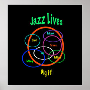 Póster Vidas do jazz