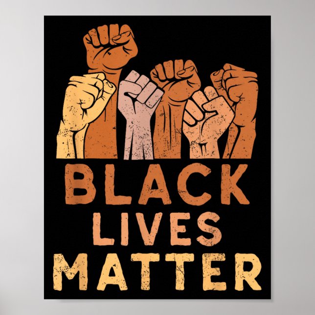 Poster Vidas Negras Blm Direitos Humanos Mês da História  (Frente)