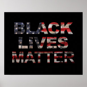 Poster Vidas Negras Importam  Bandeira Americana