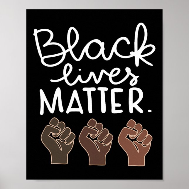 Poster Vidas Negras Importam Blm Direitos Humanos Históri (Frente)