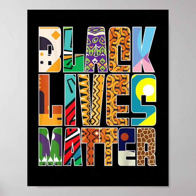 Poster Vidas Negras Importam Diversidade BLM Arte Mural P (Frente)