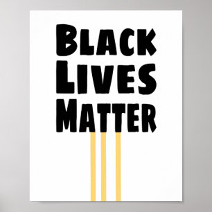 Poster Vidas Negras são importantes BLM três faixas ama