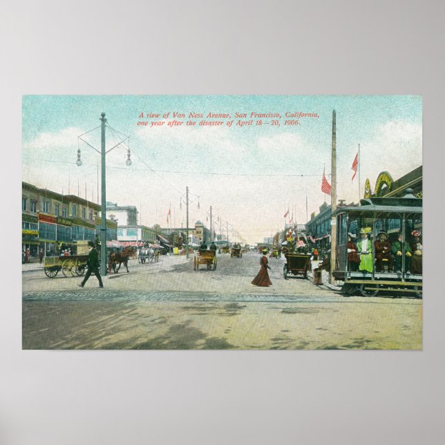 Póster Vídeo da Avenida Van Ness, um ano após o incêndio  (Frente)