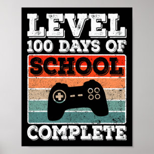 Poster Vídeo de Meninos Gamer Completando 100 Dias de Esc