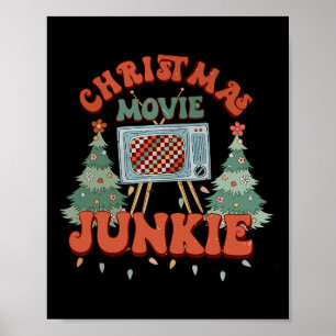 Poster Vídeo de Natal Junkie Retro Árvore de Natal Chrism