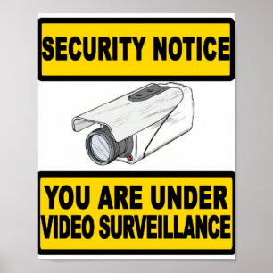 Poster video do sinal da observação da seguranç