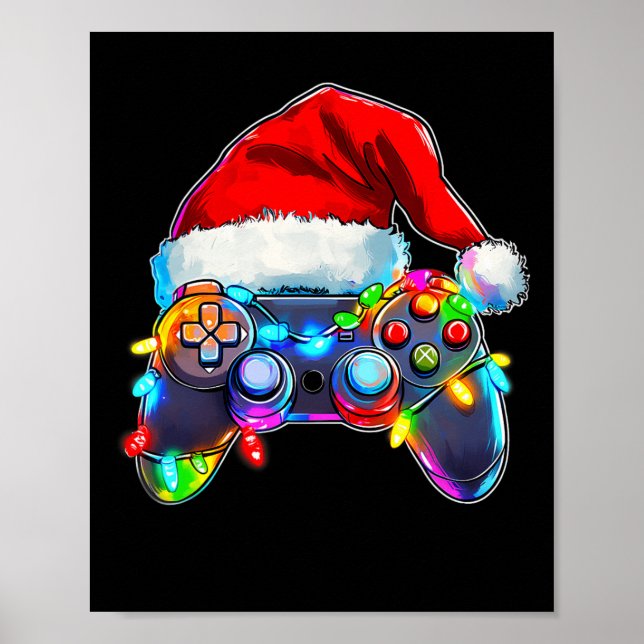 Poster Video Game Controller Natal Hat Gamer Bo (Frente)