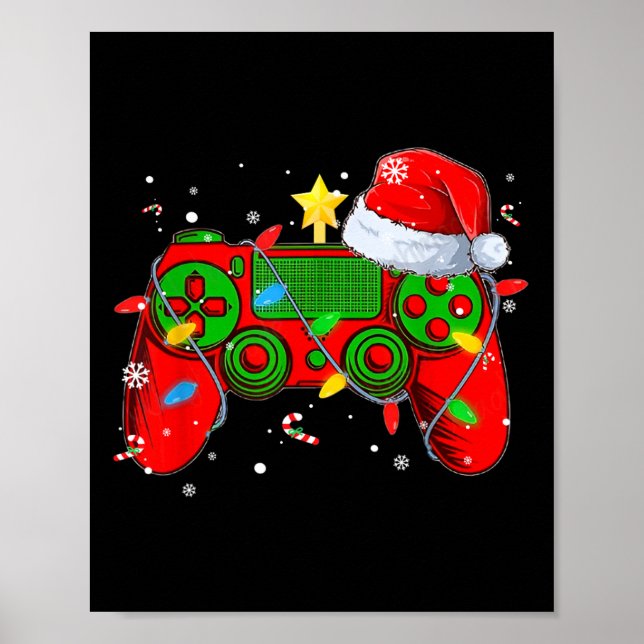 Poster Video Game Controller Natal Hat Gamer Bo (Frente)