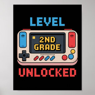 Poster Vídeo Game Desbloqueado Nível 2ª Série Ck Volta às