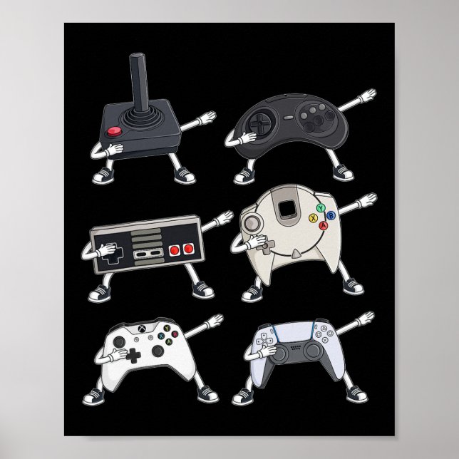 Poster Vídeo Gamer Controla Jovens Rapazes Jogo Crianças (Frente)