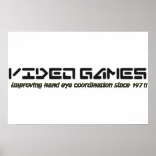 Póster Video games: Melhorando a coordenação do olho da