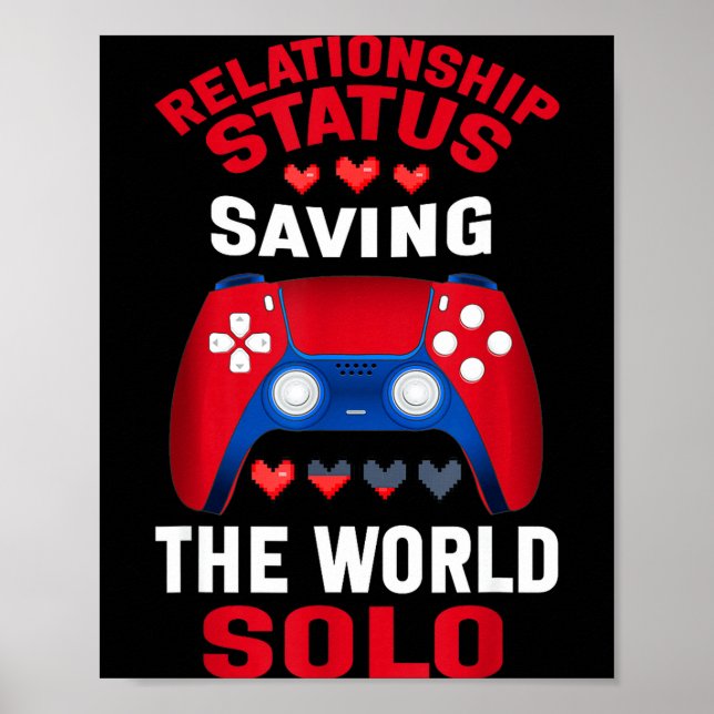 Poster Video Games Valentines Day Gamer Gaming  (Frente)