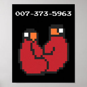 Poster Vídeo Jogo 90s Códigos 45s Engraçado Presente