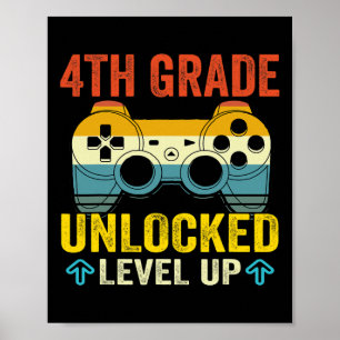 Poster Vídeo Jogo de Nível Superior Desbloqueado do 4º Gr