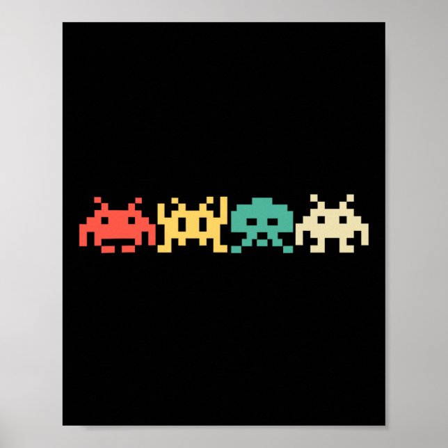 Poster Videogame de 80s - Arcade Retroativa da Vintage (Frente)