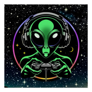 Póster Videos games de Reprodução de alienígenas com Fund
