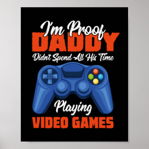 Poster Videos games de Reprodução de Tempo do Pai de Arte