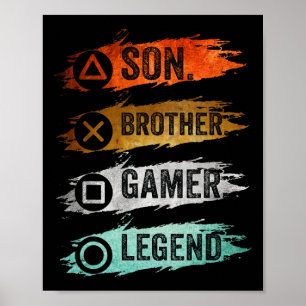 Poster Videos games Engraçados De Vintage Para Meninos, I