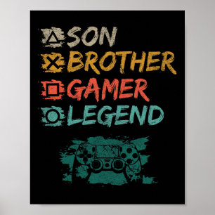 Poster Videos games Engraçados De Vintage Para Meninos, I