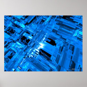 Póster vidro azul