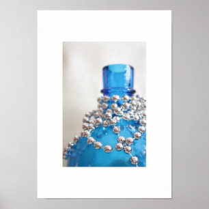 Poster Vidro azul antigo