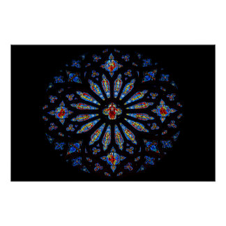 Póster Vidro Colorido da Igreja