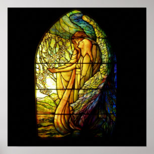 Póster Vidro Da Mancha De Anjo De Tiffany