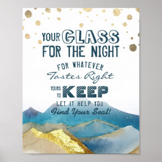 Poster Vidro De Casamento Para A Noite Encontre Seu Lugar