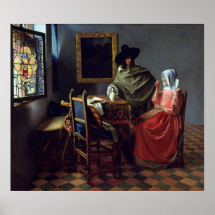 Poster Vidro de Johannes Vermeer, Grande