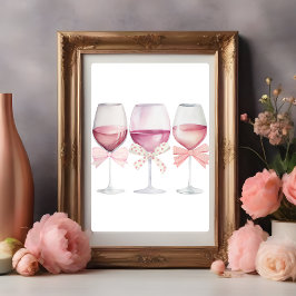 Poster Vidro De Rosa claro De Parede