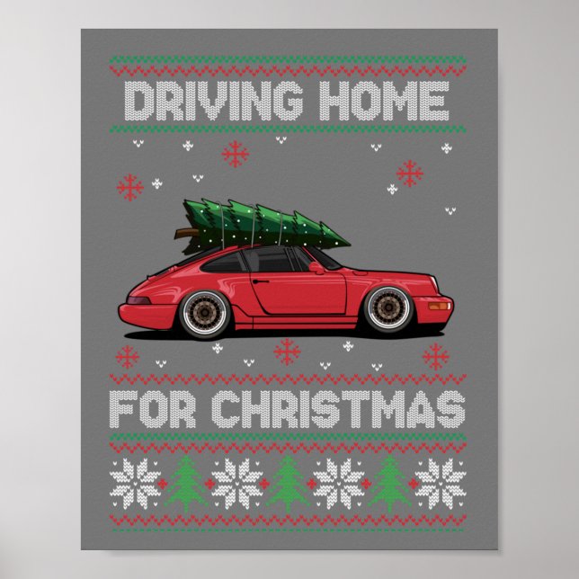 Poster Vidro De Vidro Da Árvore De Natal (Frente)
