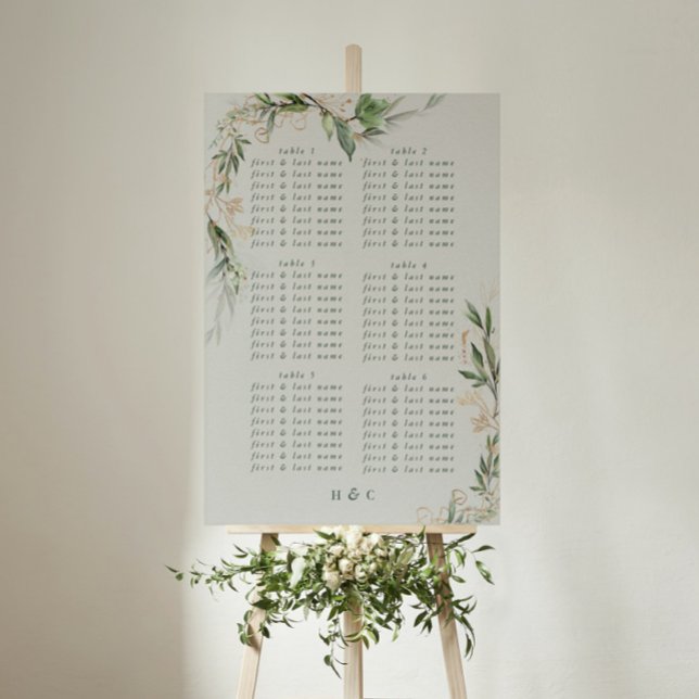 Poster Vidro do Mar Verde Elegante Eucalyptus Elegante (Criador carregado)