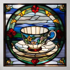 Poster Vidro escondido, Design de taça e molho