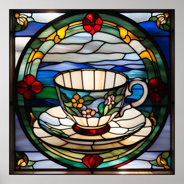 Poster Vidro escondido, Design de taça e molho (Frente)