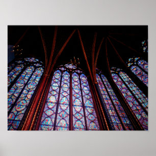 Poster Vidro manchado de Sainte-Chapelle em Paris Foto