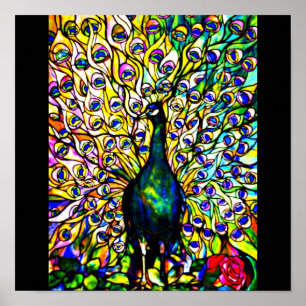 Póster Vidro-Tiffany Poster-Manchado 29