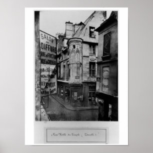 Póster Vieille-du-Templo da rua, Paris, 1858-78